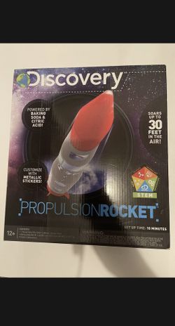 Discovery Toys Propulsion Rocket Kit with Poster and Metallic Stickers NIB