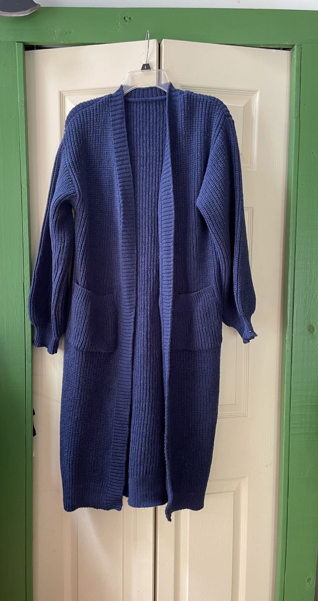 Ladies Long Open Cardigan