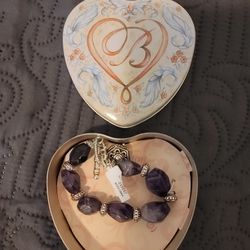 Brighton "Precious" Amethyst Bracelet New In Box