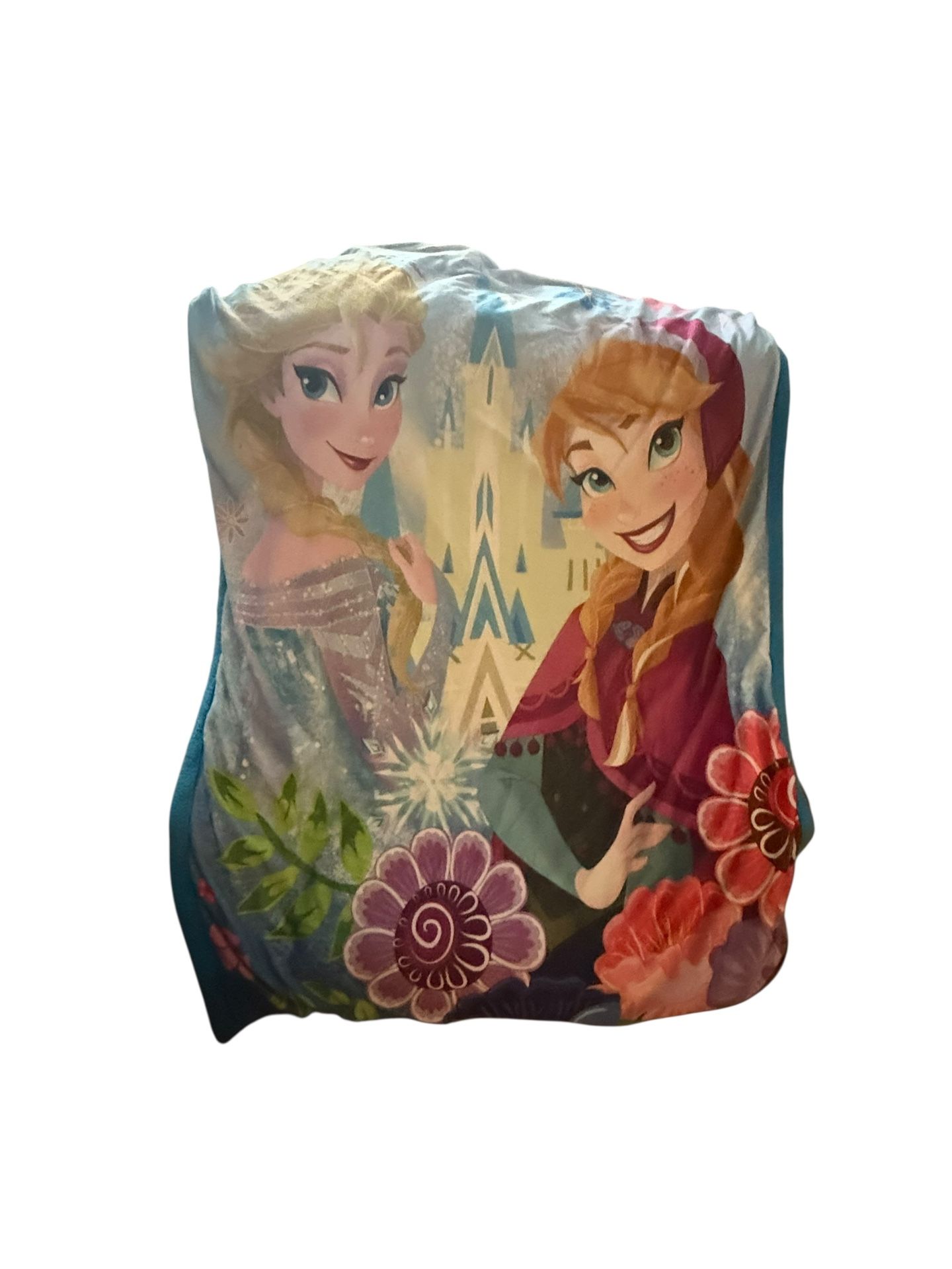 Disney FROZEN Fleece Throw Blanket Elsa Anna Flowers Castle 45x60