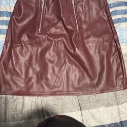 Faux leather skirt