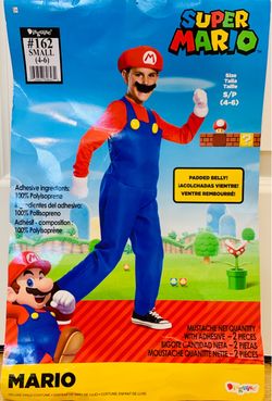 Super Mario Deluxe Child Costume Size Small (4-6)