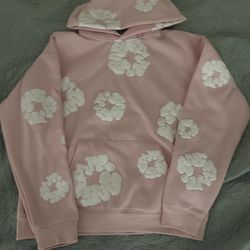 Pink denim tears hoodie