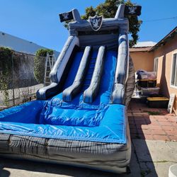 WATER SLIDE DOBLE RESBALADILLA CON COLCHÓN EN LA ALBERCA MUY LIMPIO Y DESINFECTADO 