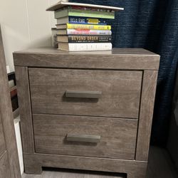 Queen Bed Frame With Storage + 2 Night Stands 