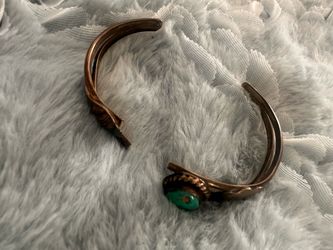 Silver Cuff Bracelet with Turquoise Stone