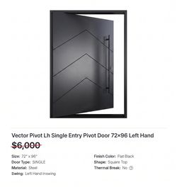 Vector Pivot Left Hand Inswing Iron Door