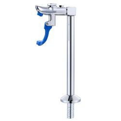 9.4 in. Deck Mount Glass Filler Faucet, Push-Back Glass Filling Station with Male Shank Pedestal in Polished Chrome