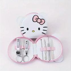 7-Piece Sanrio Hello Kitty Nail Care Set with Zippered Case 
