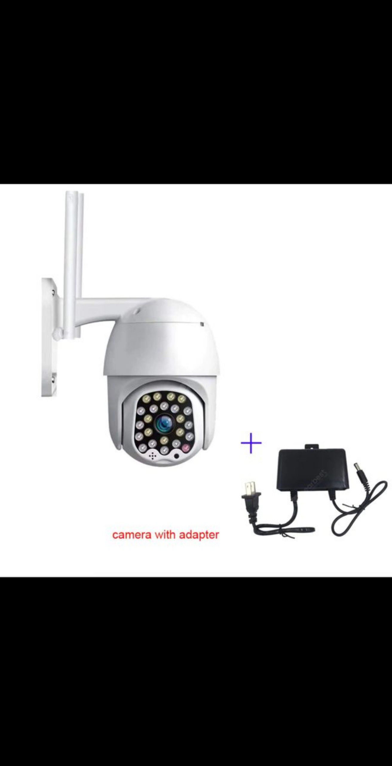 CP08-23 1080P Wifi PTZ camera Auto tracking SD card Slot for CCTV Home Security Camera - Camera with adapter 3.6mm