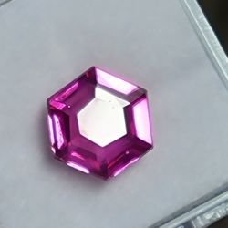 Hexagon 5.00 Ct Certified Natural Pink Sapphire Loose Gemstone