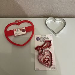 Valentine Cookie Cutter Lot, Wilton, Misc