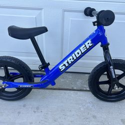 Strider Classic Balance Bike – Blue – Like New – Kids No Pedal Bike –
