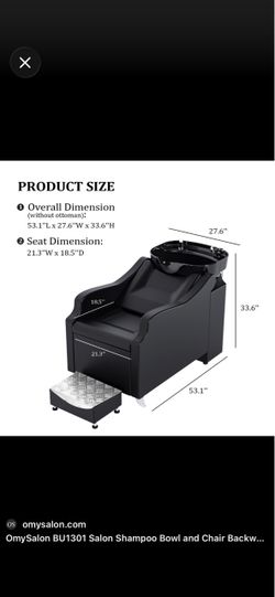 Shampoo Bowl & Chair + Footrest