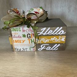 Fall Season Wooden Box Home Decor