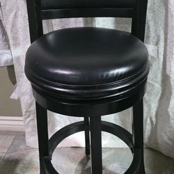 Tall Swivel Bar Stool Black 