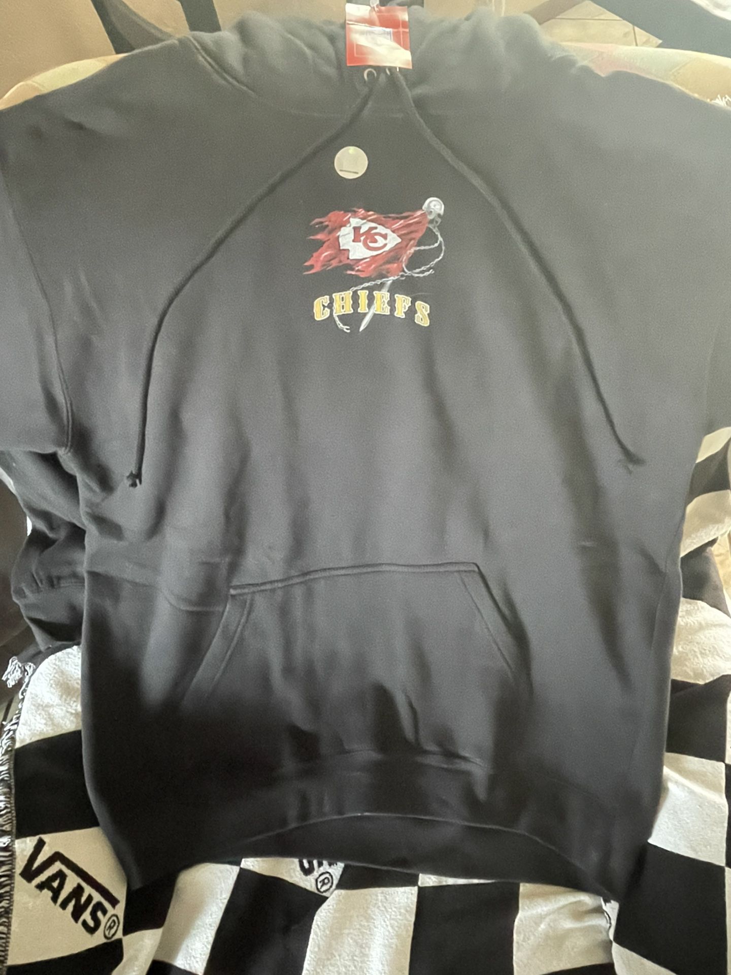 Kansas City Chiefs Throwback Retro Hoodie. Original, Size Large & Black In Color. Brand New, Never Worn, With Tags. 