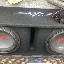 12 Inch Alpine R Type Subwoofers With Ported Box