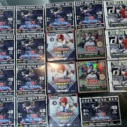 2025 & 2026 MLB Baseball Mega Boxes And Blaster Boxes For Sale . See Pictures . 