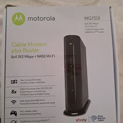 Motorola cable modem and router