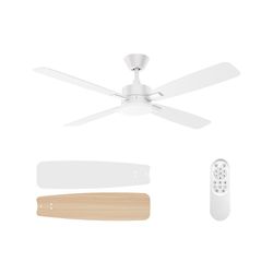 Ceiling Fan, Remote Control Reversible DC Motors, 8CCT Dimmable Timer Noiseless, Ceiling Fan with Light for Bedroom Living Room, Indoor&Outdoor