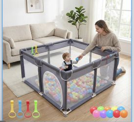Baby Playpen – Playpen-Gray-01 – NEW in box