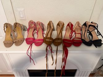 Lot of 5 Women's Heeled Sandals