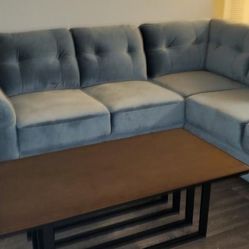 COMFY NEW CALI VELVET SECTIONAL SOFA ON SALE ONLY $799. SAME DAY DELIVERY 🚚 