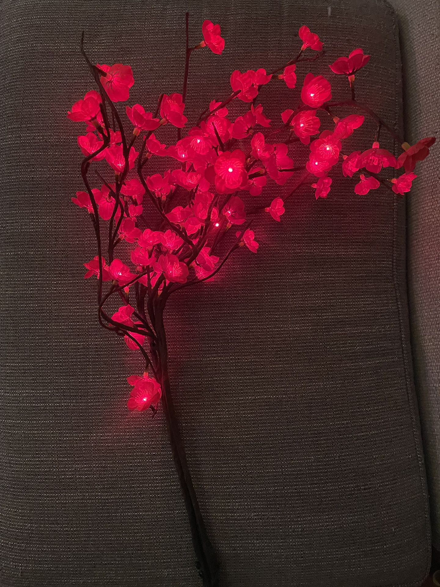 Red Light Up Decorative Flowers