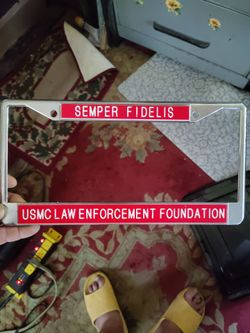 USMC Semper Fidelis License Plate Frame