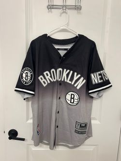 Brooklyn Nets Pro Standard Button-Up Baseball Jersey Shirt — Size L