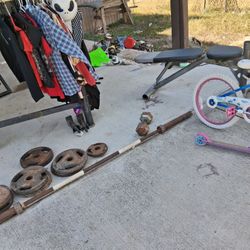 Olympic Weights N Bar, Ect.