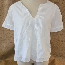 Madewell White Embroidered Blouse