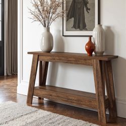 41.3" Console Table, 2-Tier Farmhouse Sofa Entryway Table with Storage Space 