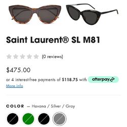 New Saint Laurent  Sunglasses
