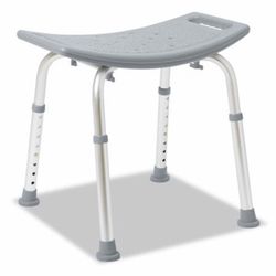 Medline Shower Chair Bath Bench without Back, Supports up to 250 lbs, Gray 