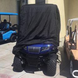 Black Storage Cover -  Evolution, D5, Maverick 4 passenger golf cart HEAVY DUTY storage cover