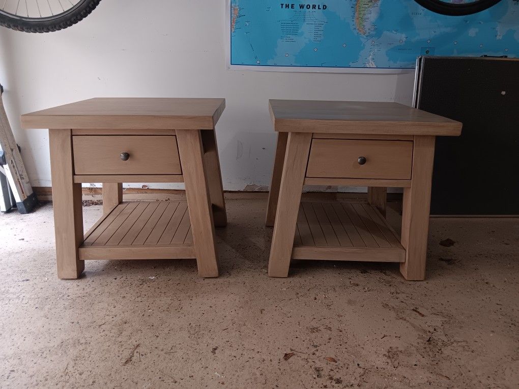 Refurbished Wood End Tables