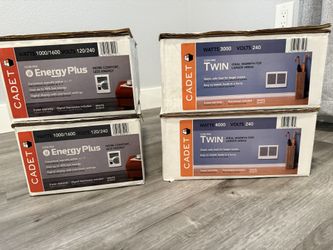 4 Cadet Wall Heaters – Excellent Condition, High‑Output & Energy‑Efficient