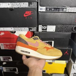 Nike Air Max 1 Crepe Wheat Gold Rust P size 8W 6.5M VNDS 
