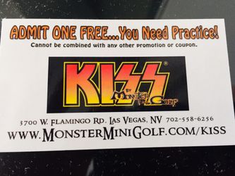 Kiss mini golf in Las Vegas