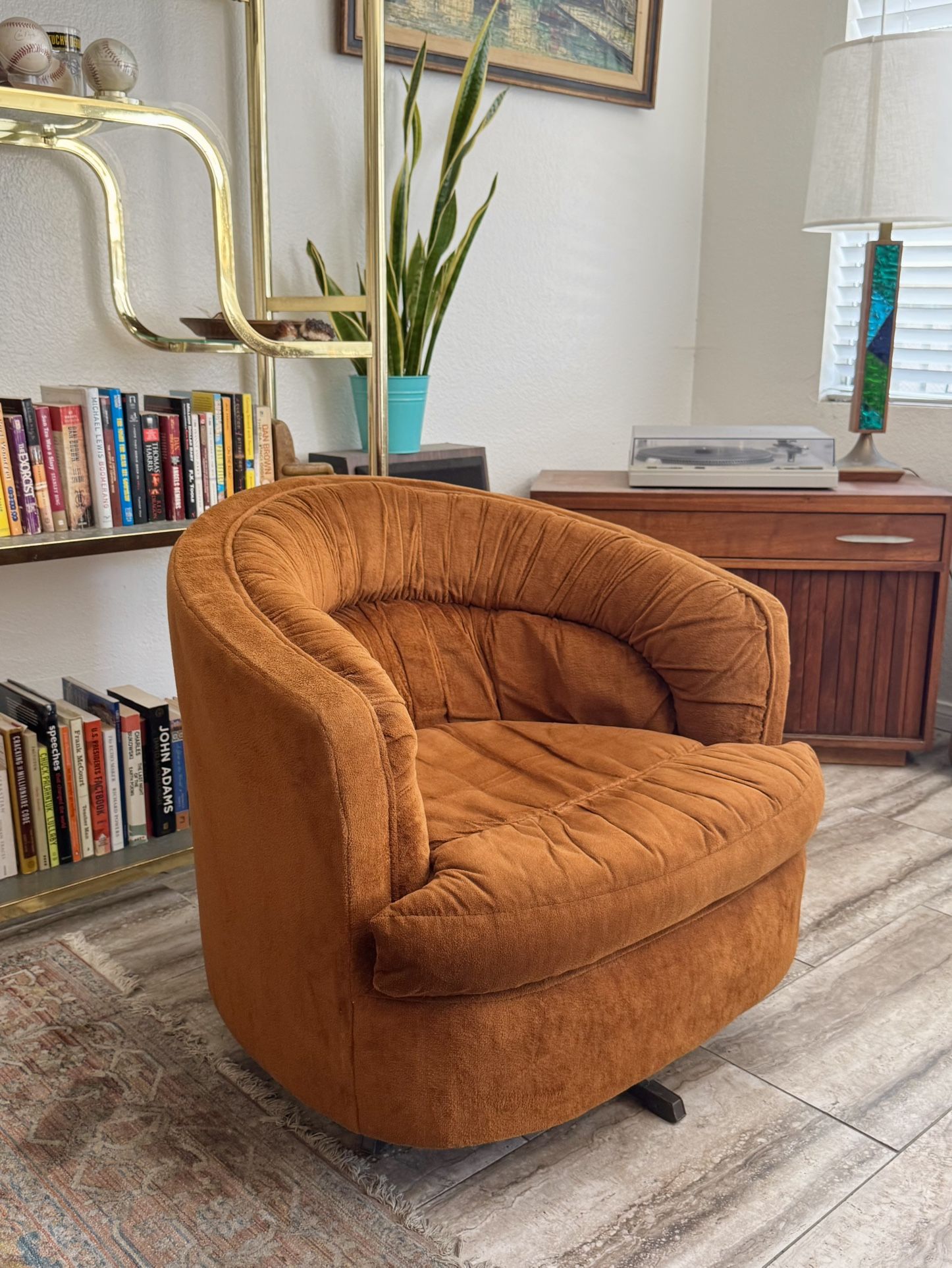 Vintage Boho Barrel Chair