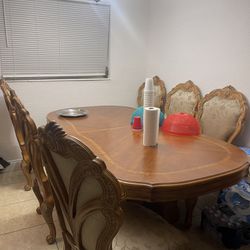 Brown dining table