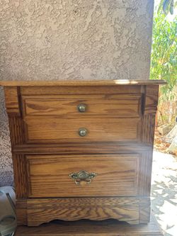 Two Wood Nightstands