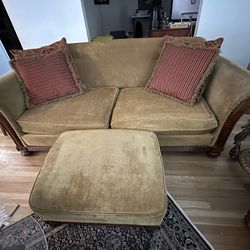 Lane Upholstery Furniture Set - Love seat ottoman and oversized chair