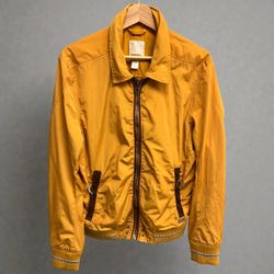 DIESEL ARCHIVE MUSTARD Y2K NYLON BOMBER DESIGNER JACKET MID 2000s ERA