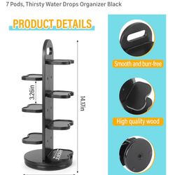 Flavor Pods Holder for Ninja Thirsti Flavor Pod Organizer 360° Rotating Storage Rack for Ninja Thirsties Drink System, Holds 7 Pods, Thirsty Water Dro
