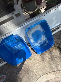 Used cat litter box
