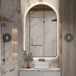 Niccy Arched LED Lighted Bathroom Mirror