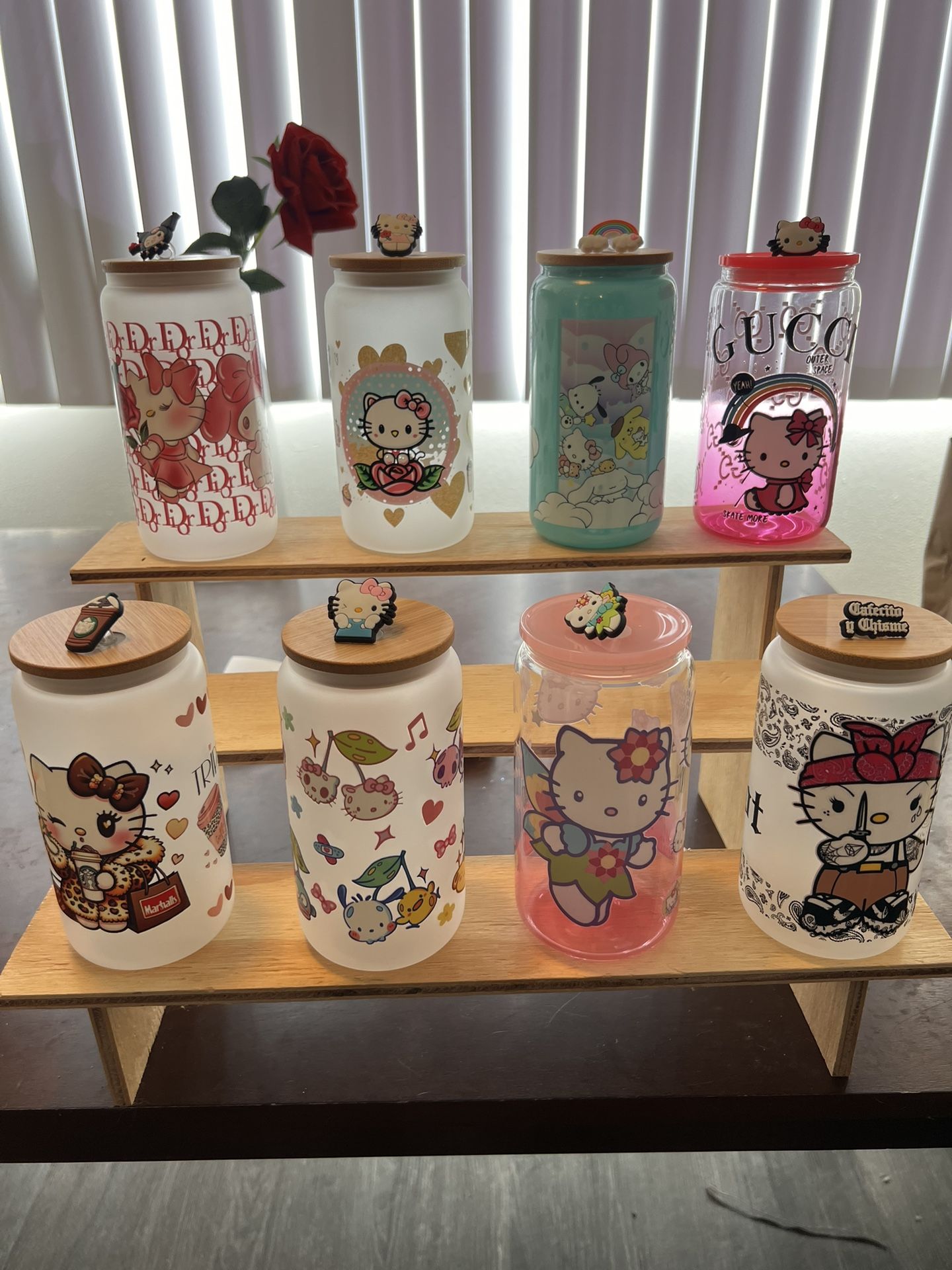 Hello Kitty Glass Cups 16 Oz